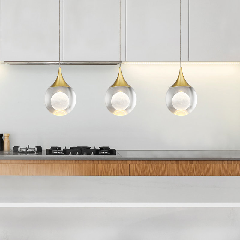 Luminaire suspendu sphérique 1 lumière à DEL Lyken, null
