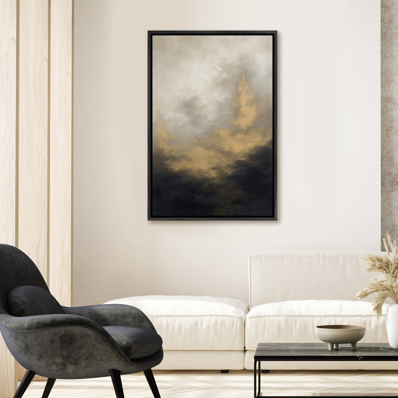 Art mural encadré abstrait rétro antique classique pour chambre à coucher, H 24 po x l 16 po, Noir, noir, noir, noir