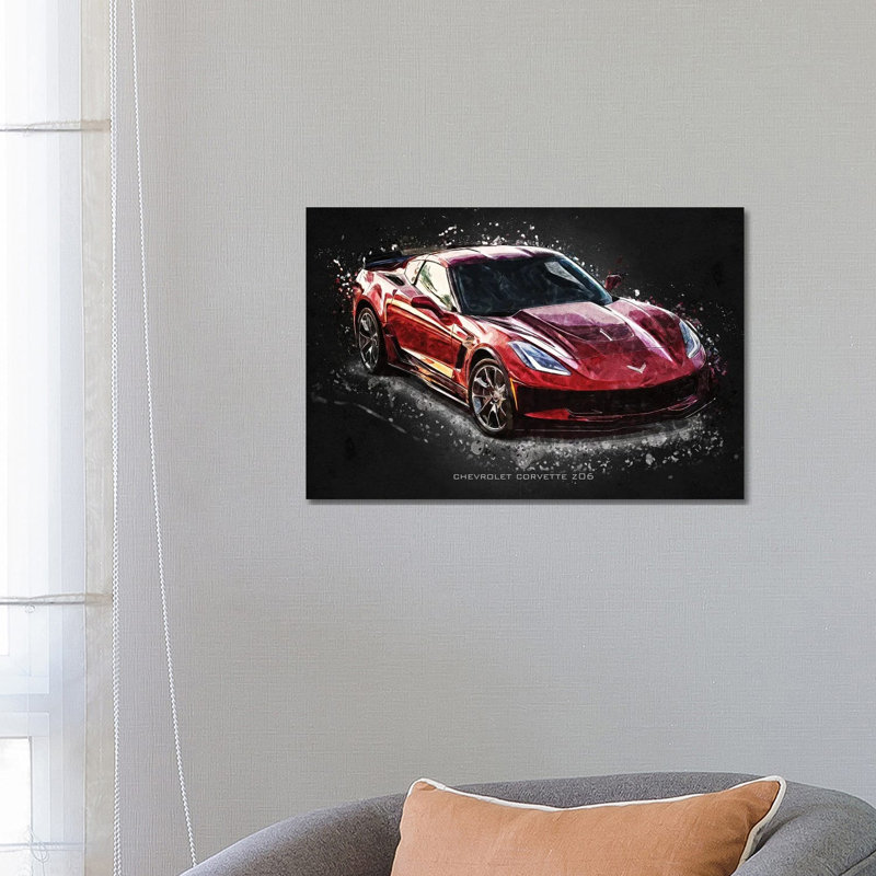 Chevrolet Corvette Z06 by Gab Fernando - Wrapped Canvas Print, 66.04 cm H x 45.72 cm W x 1.91 cm D