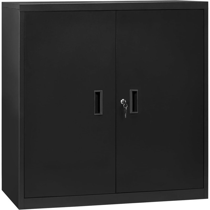 Bedarra Iron 2 - Door Rectangle Accent Cabinet, Black