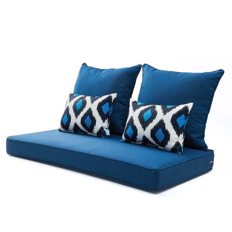 Coussin de siège / de dossier d'intérieur / d'extérieur, Bleu classique