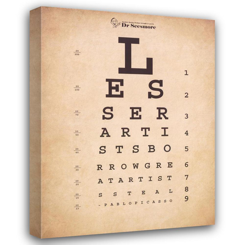 Picasso Eye Chart, 24" H x 18" W