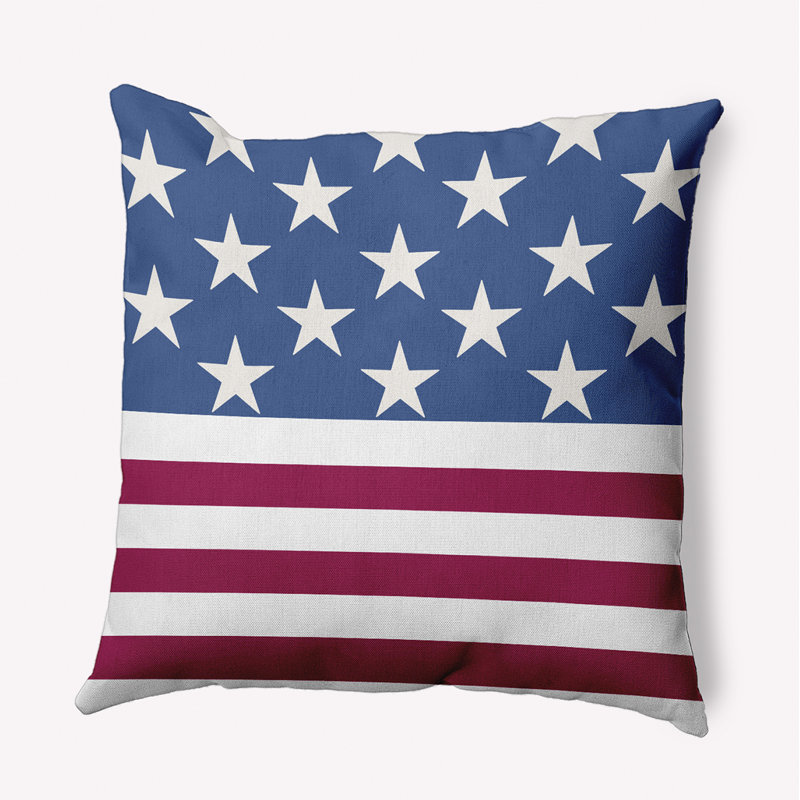 Funky Junky Geometric Reversible Throw Pillow, Nautical Navy Geometric, 26"H x 26"W