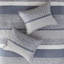 Ensemble de courtepointe réversible en jacquard bleu marine 6 pièces avec coussins décoratifs Rhapsody-75757698-75757757