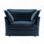 Fauteuil à housse avec 1 grand coussin de dossier et 2 coussins décoratifs-1298483846