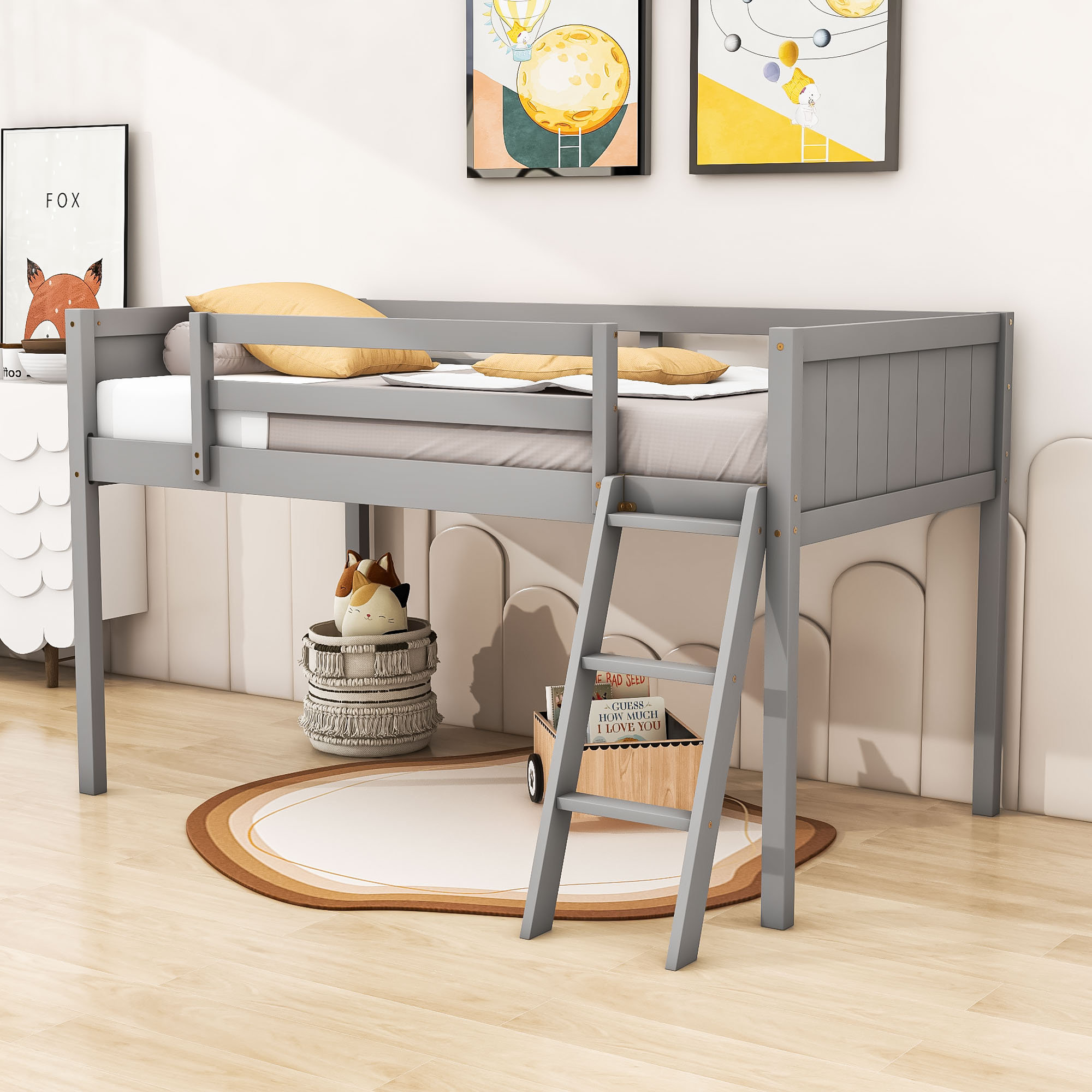 Gallery Detail: Harriet Bee Jamicka Twin Panel Loft Bed By Harriet Bee