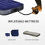 Outsunny Multifunctional Folding Camping Cots For Adults, Elevated Tent With Sleeping Bag, Thick Air Mattress Pad, Portable Single Sleeping Cot Camping Bed