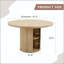 Table de salle à manger ronde en bois avec piédestal à colonne romaine et rangement