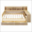 Full Size Daybed with Storage Shelves, Storage Drawers and Study Desk-118457630