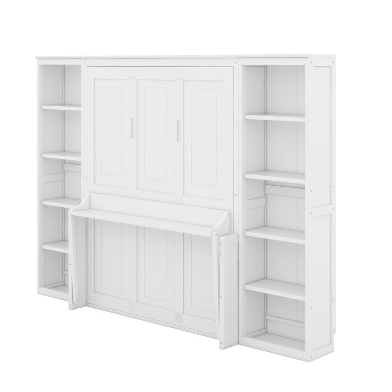 Grand lit escamotable avec bureau et bibliothèque, Grand