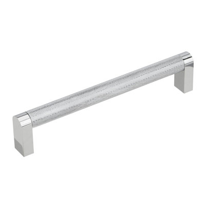 Polished Chrome Knurled "Vero" Cabinet Hardware