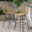 Tabourets de bar d'extérieur en osier (ensemble de 2)