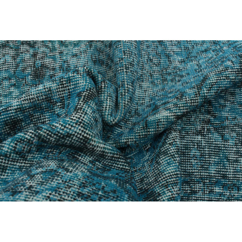 Tapis turquoise à transition de couleur 5 pi 6 po x 8 pi 7 po