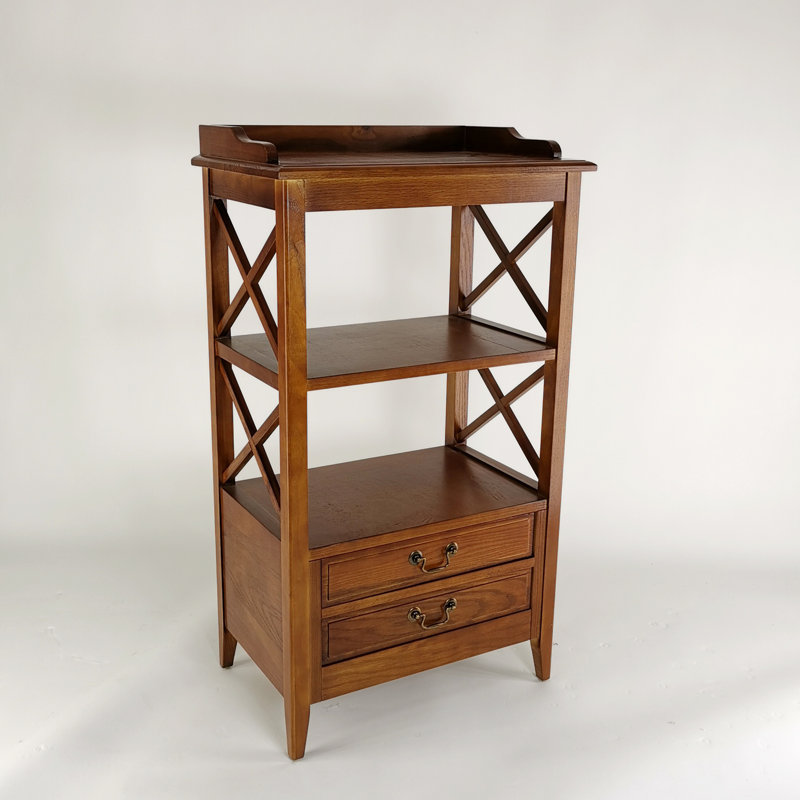 Trost Etagere Storage Bookcase, Brown