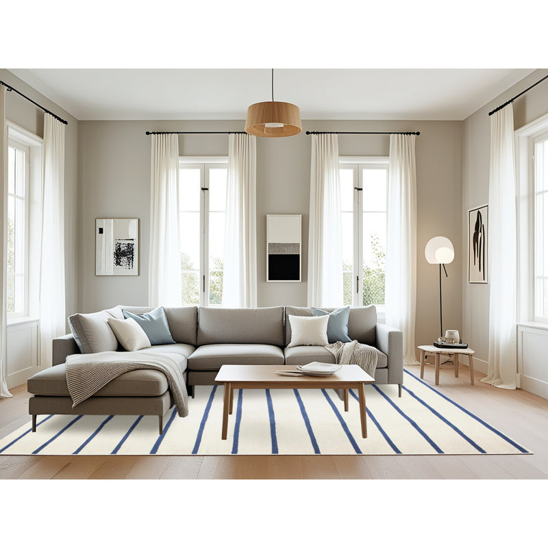 Striped Indoor Rug, Rectangle 8' x 12'