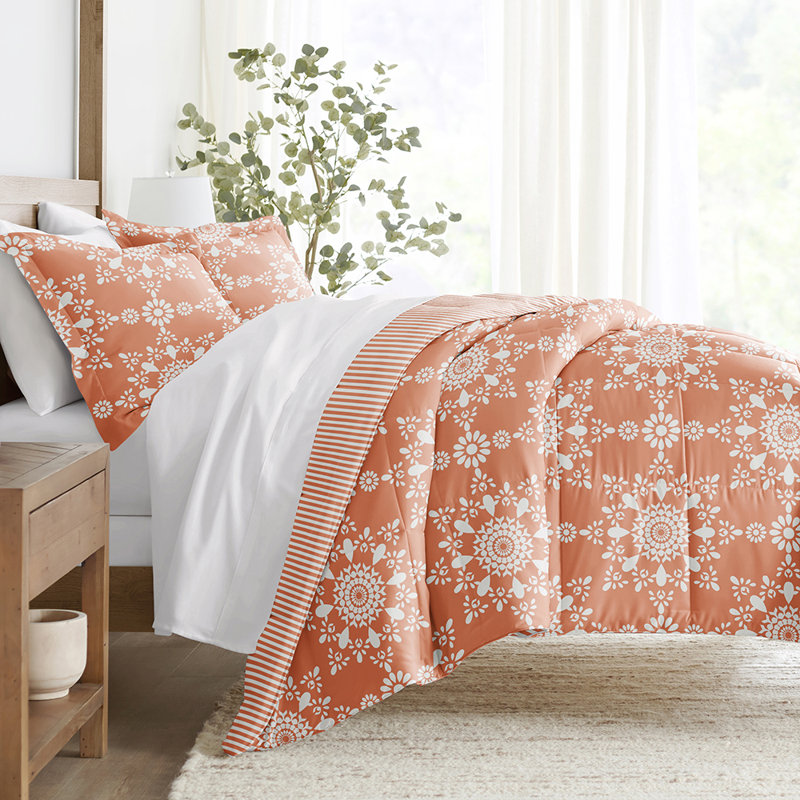 Clay Twin Reversible Down Alternative Microfiber Bedspread Set