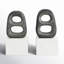 Cole And Grey Marble Cutout Oval Geometric Bookends With White Block Base