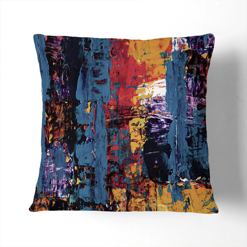 Abstract Square Throw Cushion, 55 x 55 cm, Stone