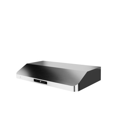 BRUNSTAG 36-Inch 600 CFM 4-Speed Stainless Steel Under Cabinet Convertible Residential Range Hood with LED Lamp