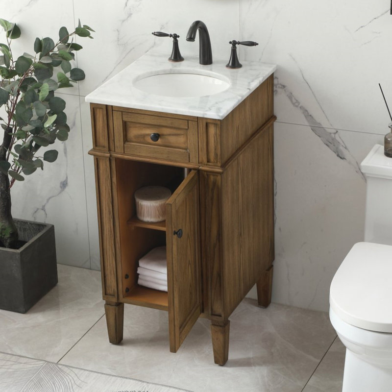Ensemble de meuble-lavabo simple l 18 po x P 19 po x H 35 po Rivers, Bois flottant