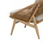 Chaise longue d'extérieur en osier de style papasan, osier avec coussin