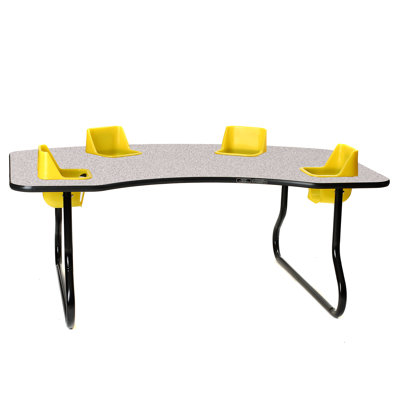 Laminate Adjustable Novelty 4 Students Activity Table & Chairs