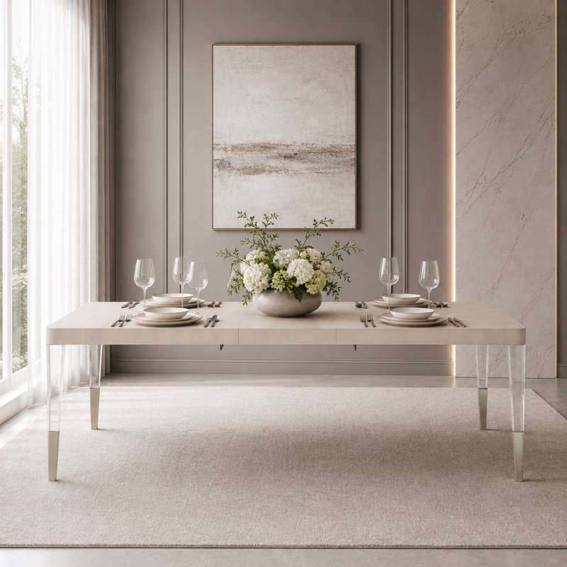 Penthouse Extendable Rectangular Dining Table - Ash Gray