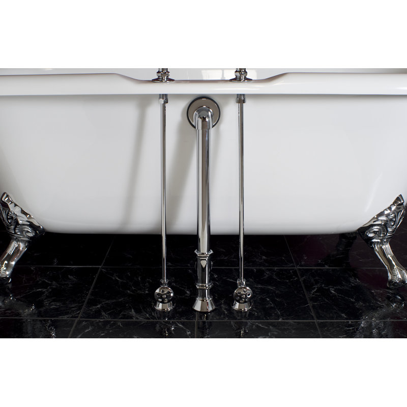 29 in. Deck Mount Supply Set by Strom Living, Matte Nickel