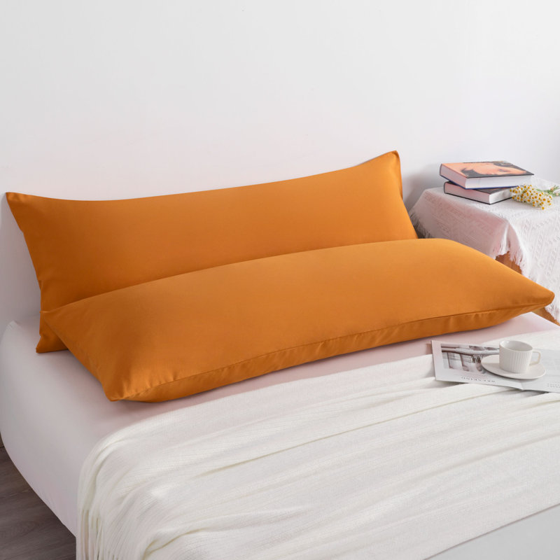 2PC Hypoallergenic Microfiber body pillowcase, Pale Orange