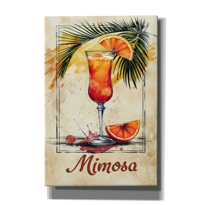 Art mural sur toile Bay Isle Home ™ «Mimosa Drink» par Momart