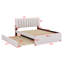 Lit plateforme tapissier avec lit gigogne-189290228