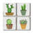" Boho Cacti I " 4 Piece Art Color Photography Print-905772569