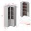 Armoire de rangement d'angle 70,9 "avec portes en verre