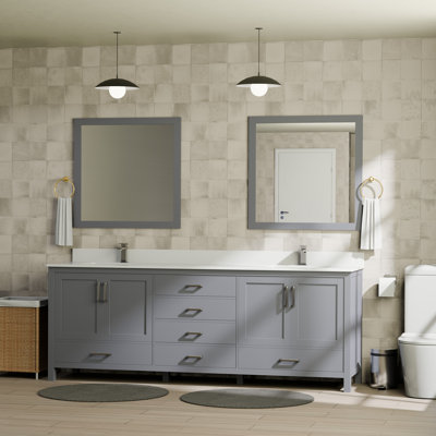 Jacques 80" Double Bathroom Vanity Set