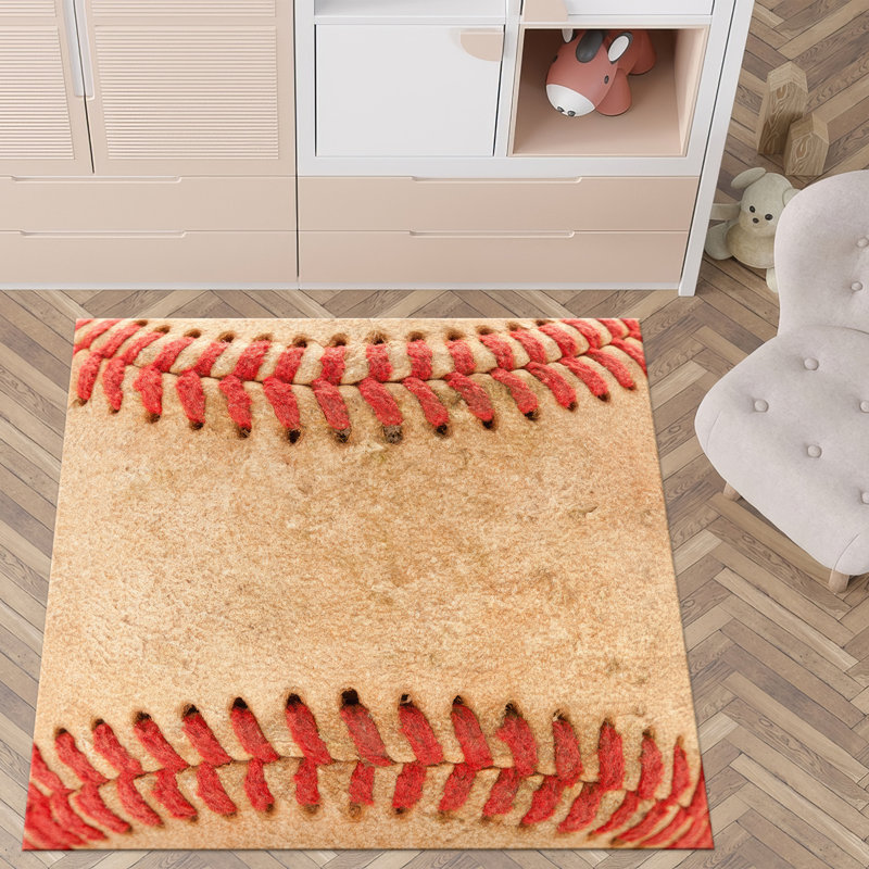 Chic Non Woven Soft Type Printed Rug with Intricate Floral Design for an Upscale Home Decor Accent Piece, Square 3'7"