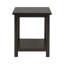 Table de bout en bois rustique avec tablette inférieure fonctionnelle