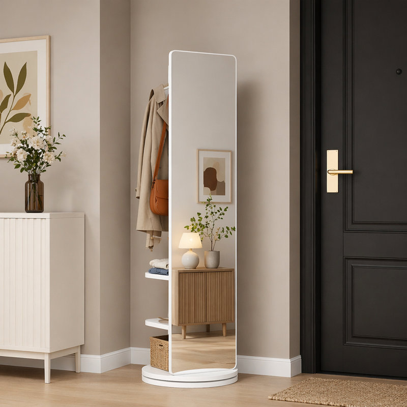 Miroir pleine grandeur, 69 po x 20 po, Blanc