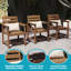 Ensemble de salle à manger rectangulaire pour 6 personnes avec 6 chaises, ensemble de table de salle à manger en PEHD-521261319