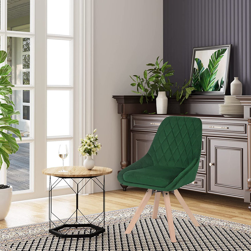 Almenia Upholstered Dining Chair, Dark Green