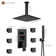 Ceiling Mounted Luxury Shower System with Digital Display (Rough-in Valve Included)