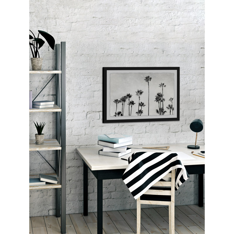 Palm Trees by Morgan Hartley - Single Picture Frame Print, 20cm H x 30cm W x 4cm D, Deckled Edge