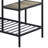 Rectangular Rustic Oak And Black Kitchen Island - Practical For Dining Room Storage With Construction For Needs