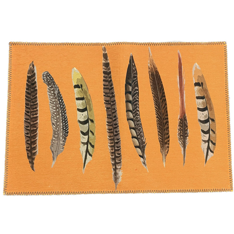 Animal Print Area Rug in Butternut, Rectangle 1'8" x 2'6"