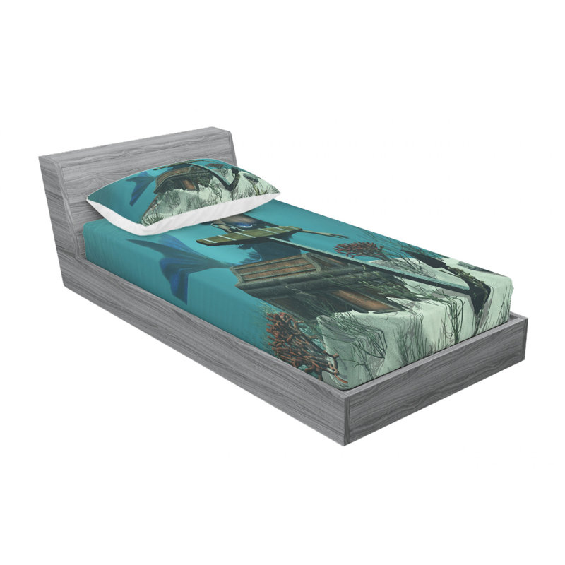 Microfiber Sheet Set, Twin Sheet Set with Fitted Sheet