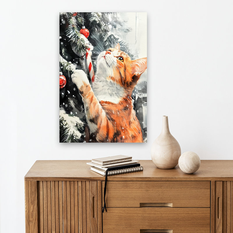 Arbre de Noël contemporain curieux, 18" H x 12" W