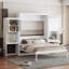 Lit escamotable avec bureau et armoires Murphy