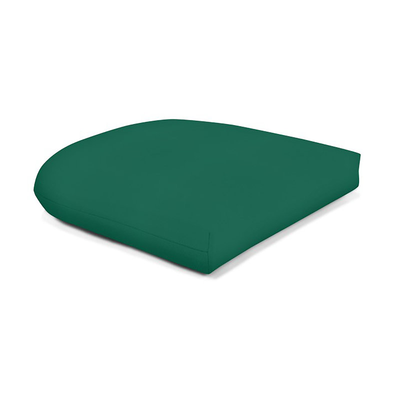 Casual Cushion Wicker Outdoor Chair Cushion, Sunbrella Fade & Water Resistant for Wicker Dining Chairs & Sunroom Seats, 19.5"W x 19.5"D, 2.5" thick, Reversible, Canvas Forest Green
