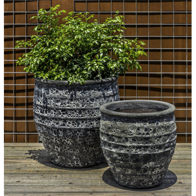 Ensemble de pots à fleurs en terre cuite 2 pièces Dokun