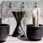 Pot à fleurs en sablier Sceptz Fiberstone - H 24,5 po - blanc-382378468-335216085