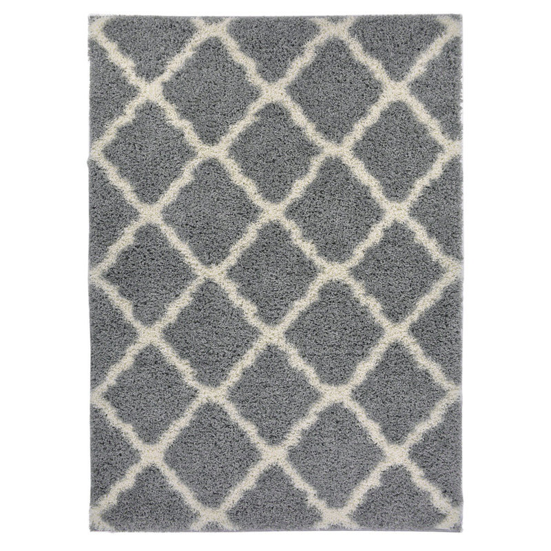 Bomar Geometric Shaggy Style Indoor Rug 5' x 7', Rectangle 5' x 7'